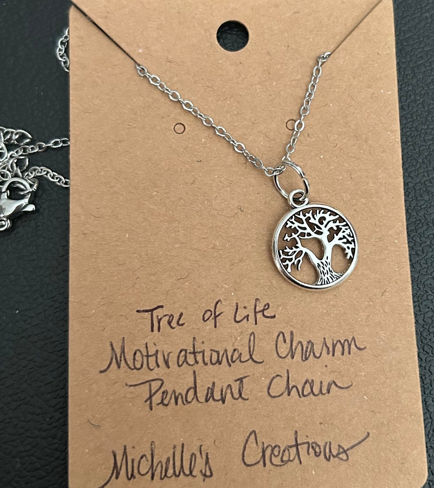 CLEARANCE Cutie Creation Tree Of Life Charm Pendant Chain