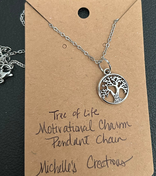 CLEARANCE Cutie Creation Tree Of Life Charm Pendant Chain