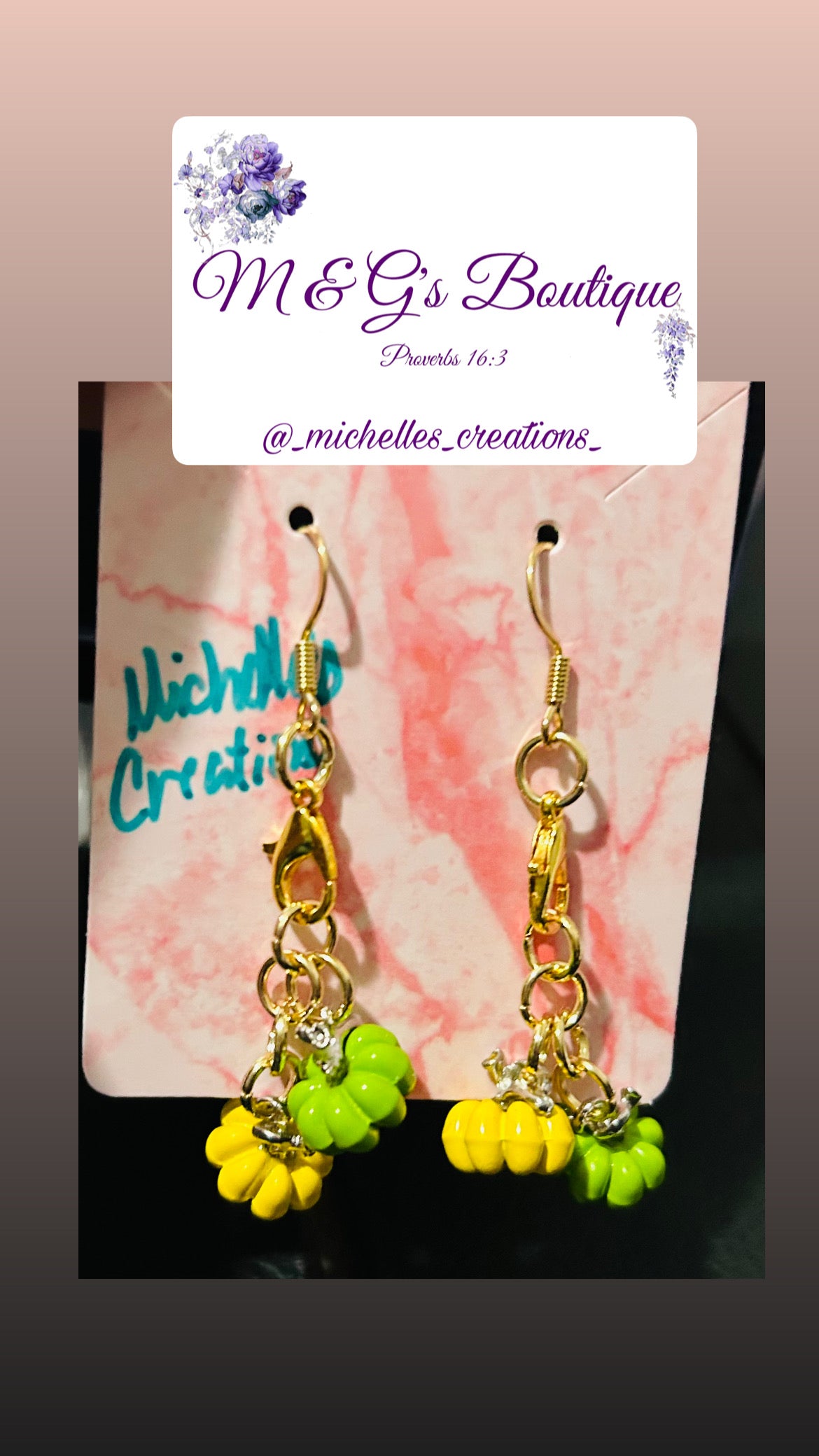 Cutie Creation Fall Collection: Mini Pumpkin Charm Earrings