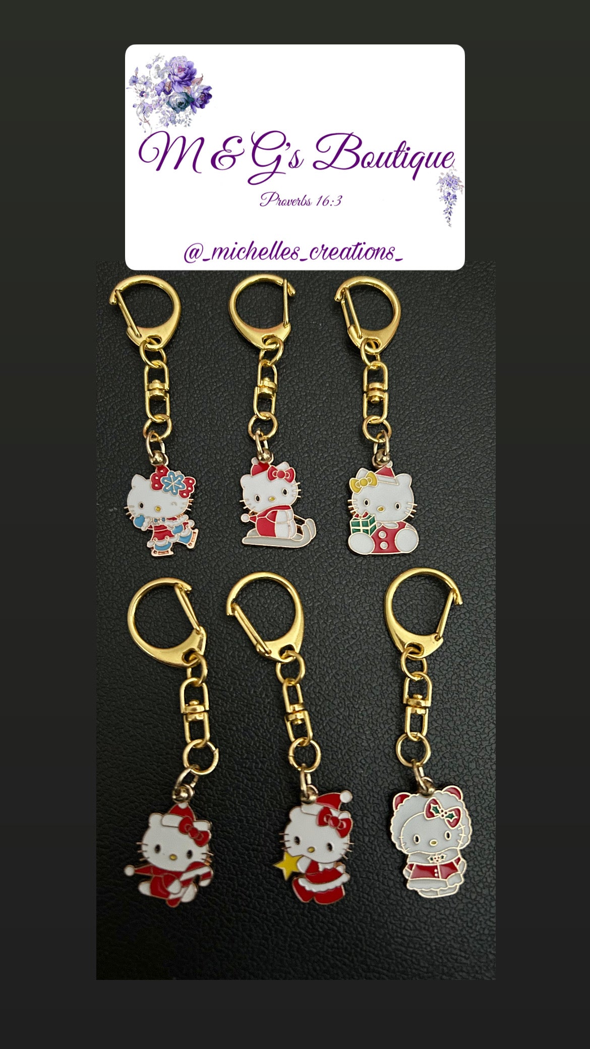 Cutie Creation Christmas Hello Kitty Sanrio Charm Keychains