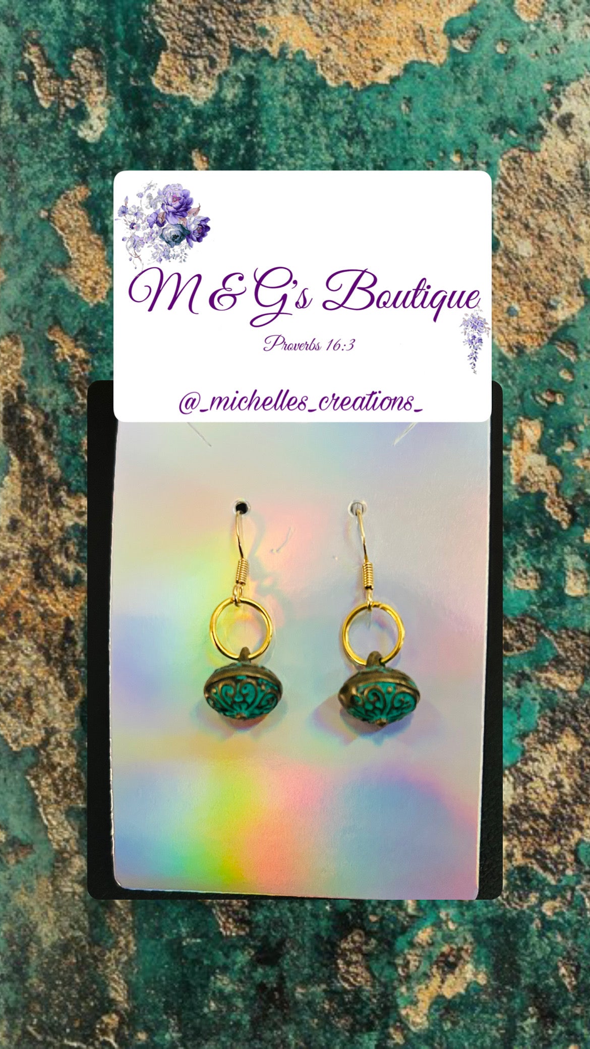 Cutie Creations of the Month: March- Vernal Verdigris Charm Earrings