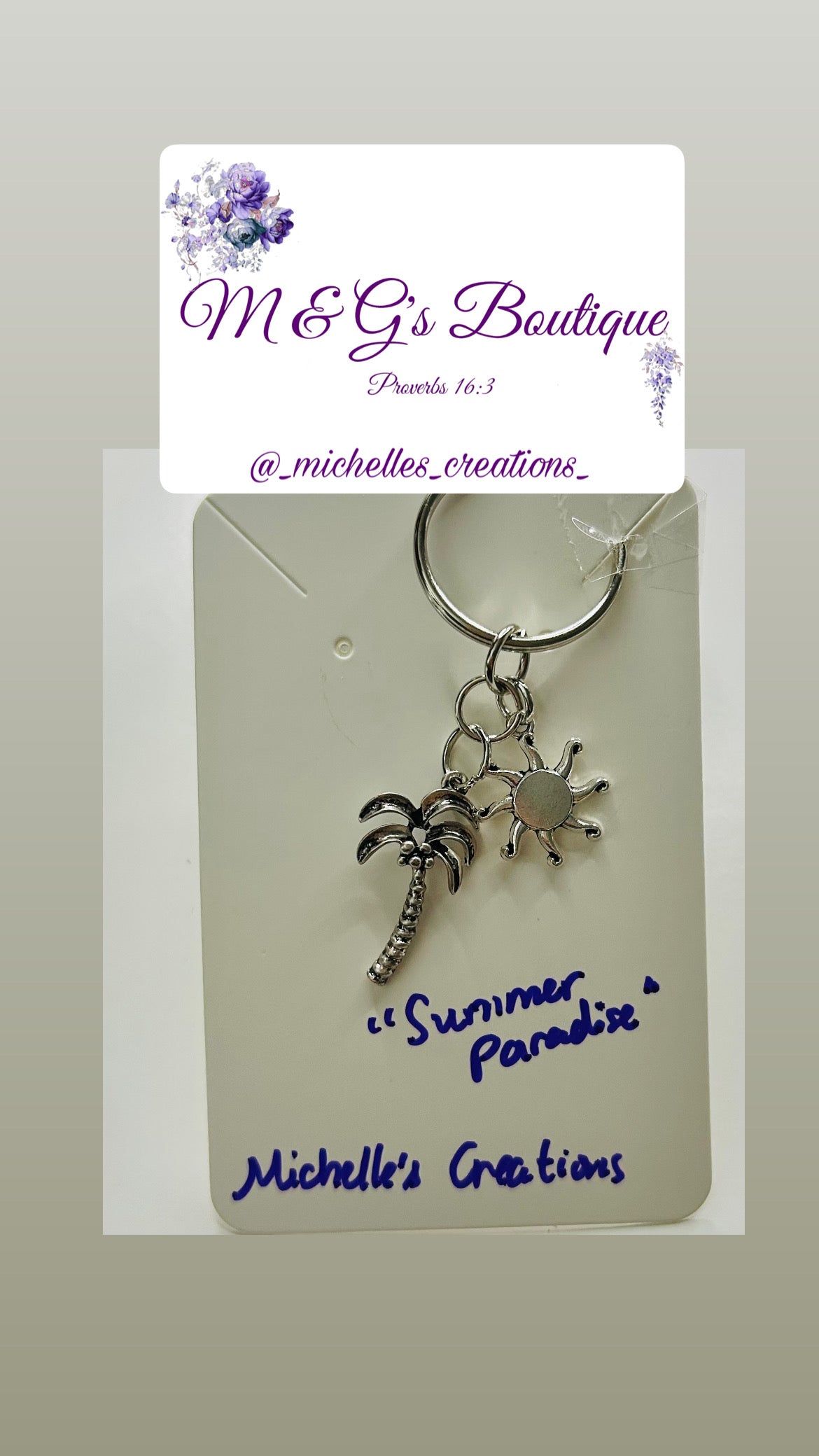 Cutie Creation “Summer Paradise” Charm Keychain