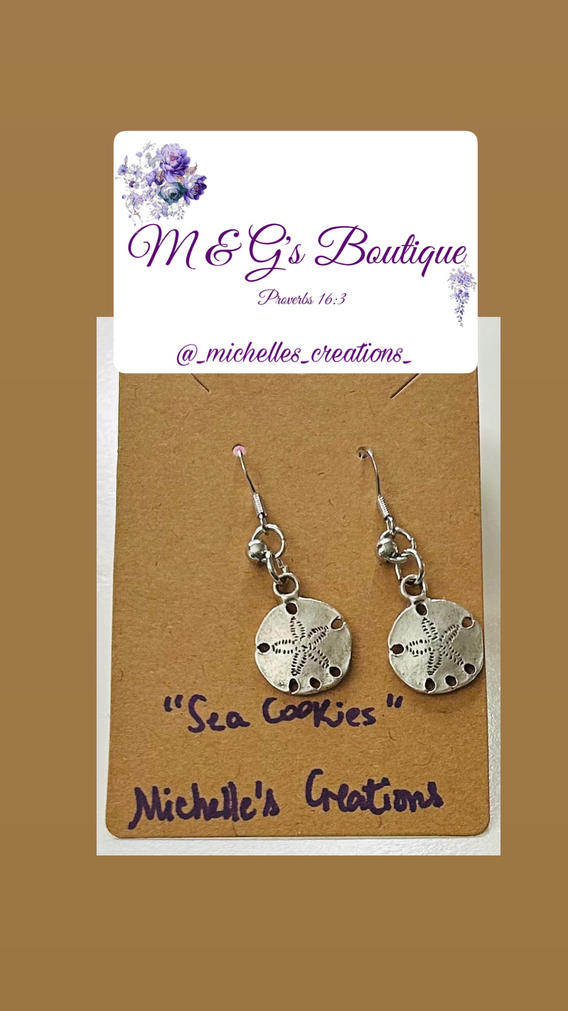 Cutie Creation “Sea Cookies” Summer Charm Earrings