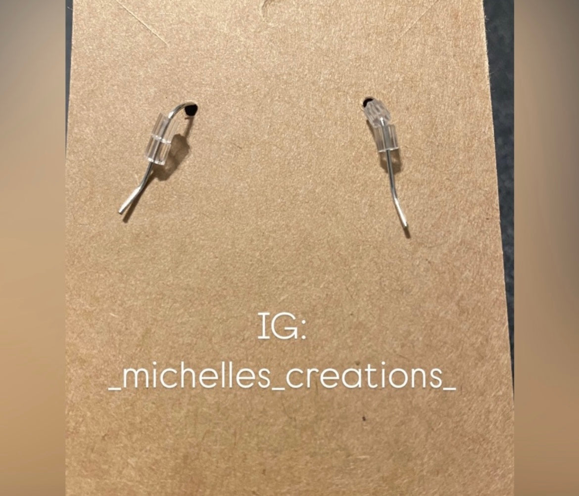 CLEARANCE Handcrafted Fashion Mini Silver-tone Key Drop Earrings