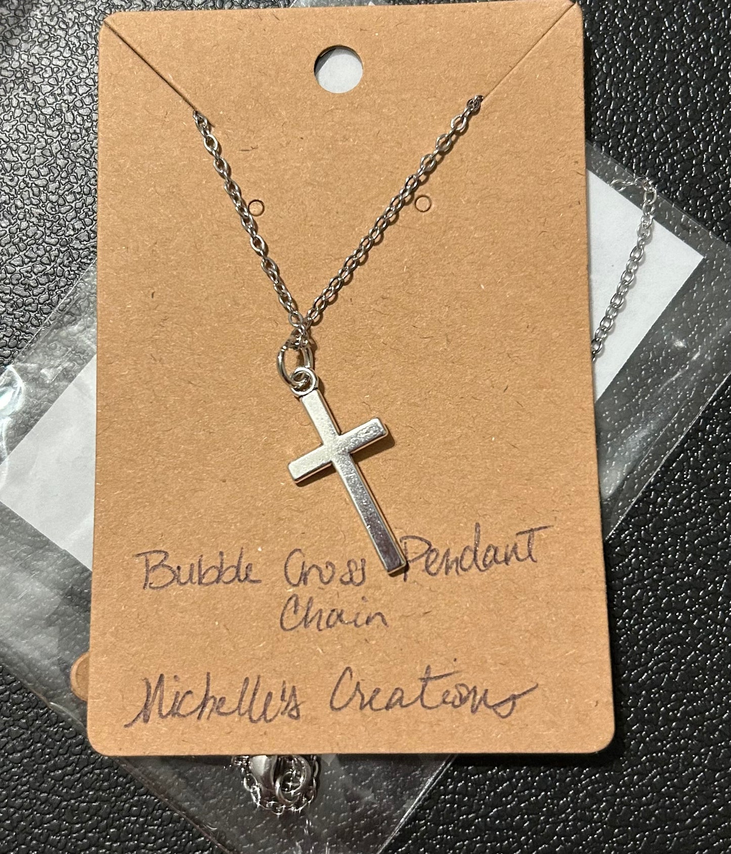 Cutie Creation Necklace Bubble Cross Pendant Chain