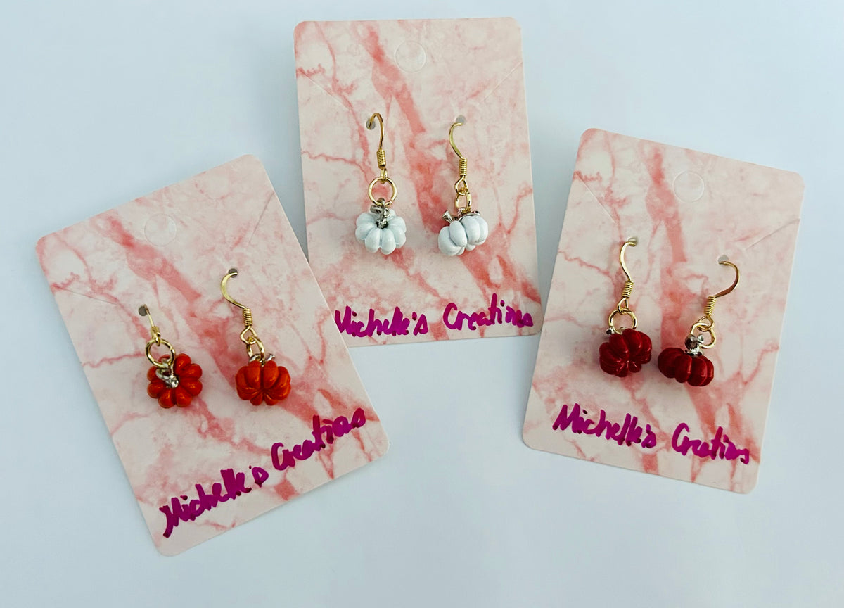 Cutie Creation Fall Collection: Mini Pumpkin Charm Earrings