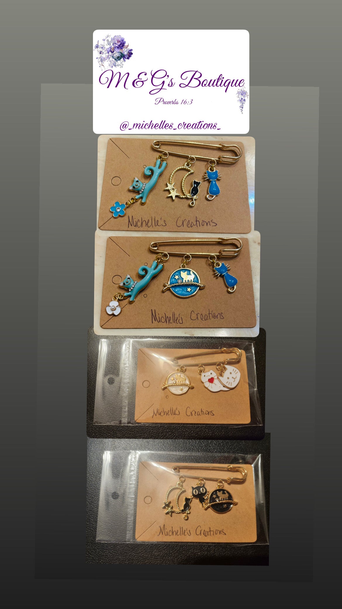 Cutie Creation Kitty Cats Brooch Collection