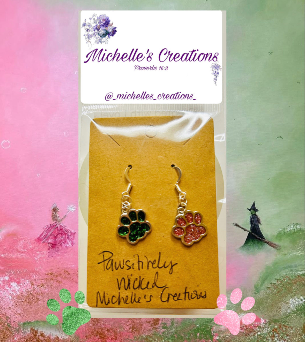 Cutie Creation Pawsitively Wicked Mix Match Charm Wicked Inspired Earrings
