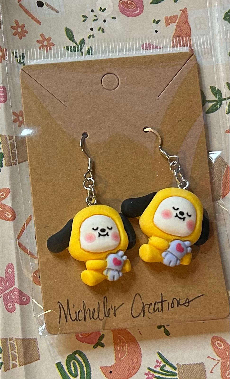 Cutie Creation BT21 K-Pop Character Charm Earrings BTS