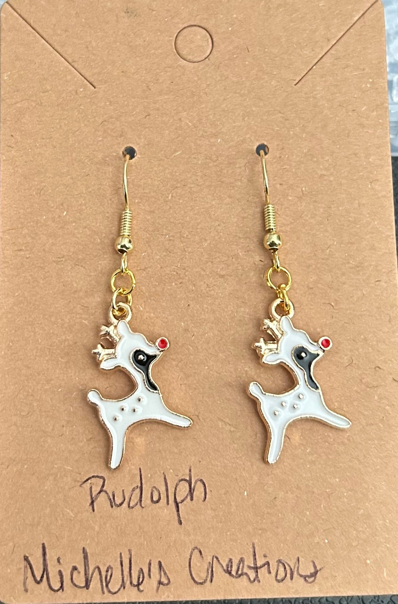 Christmas Cutie Creations Rudolph Charm Earrings