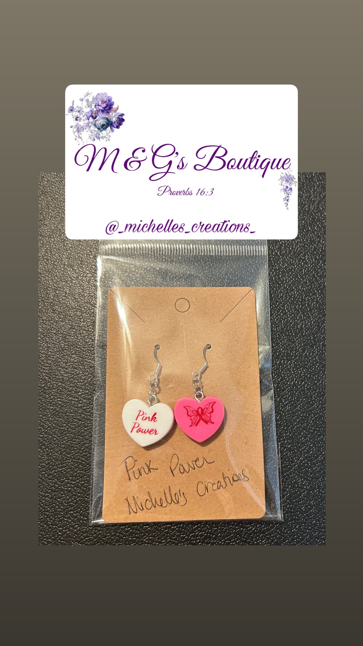 CLEARANCE Cutie Creation Mix Match Charm Breast Cancer Awareness Earrings