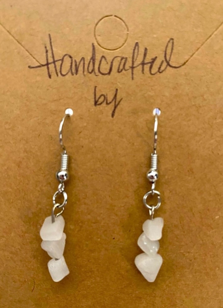 Handmade Fashion Stone Drop Earrings
Approximately 1” Various Colors