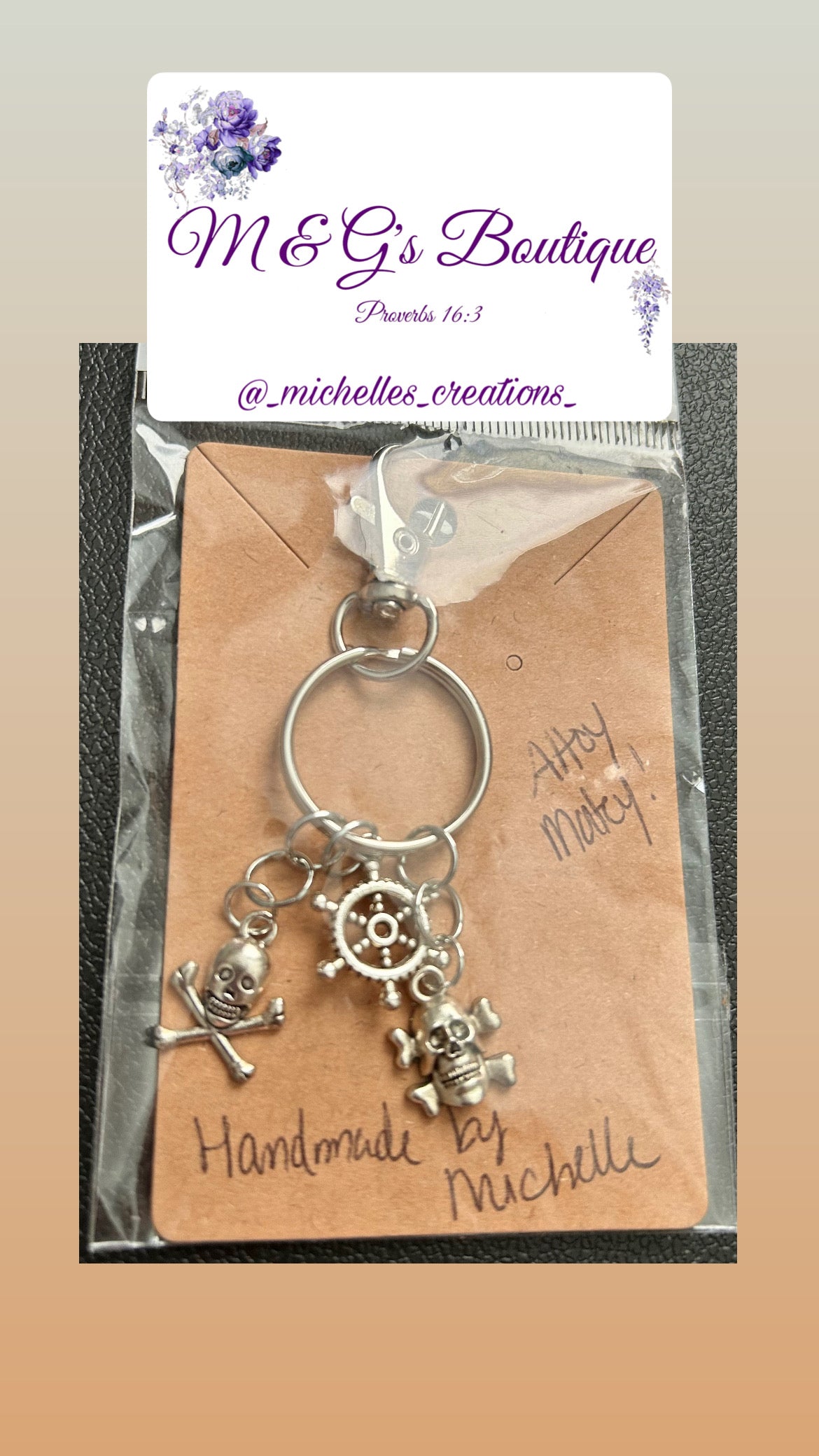 Cutie Creation “Ahoy Matey” Charm Keychain