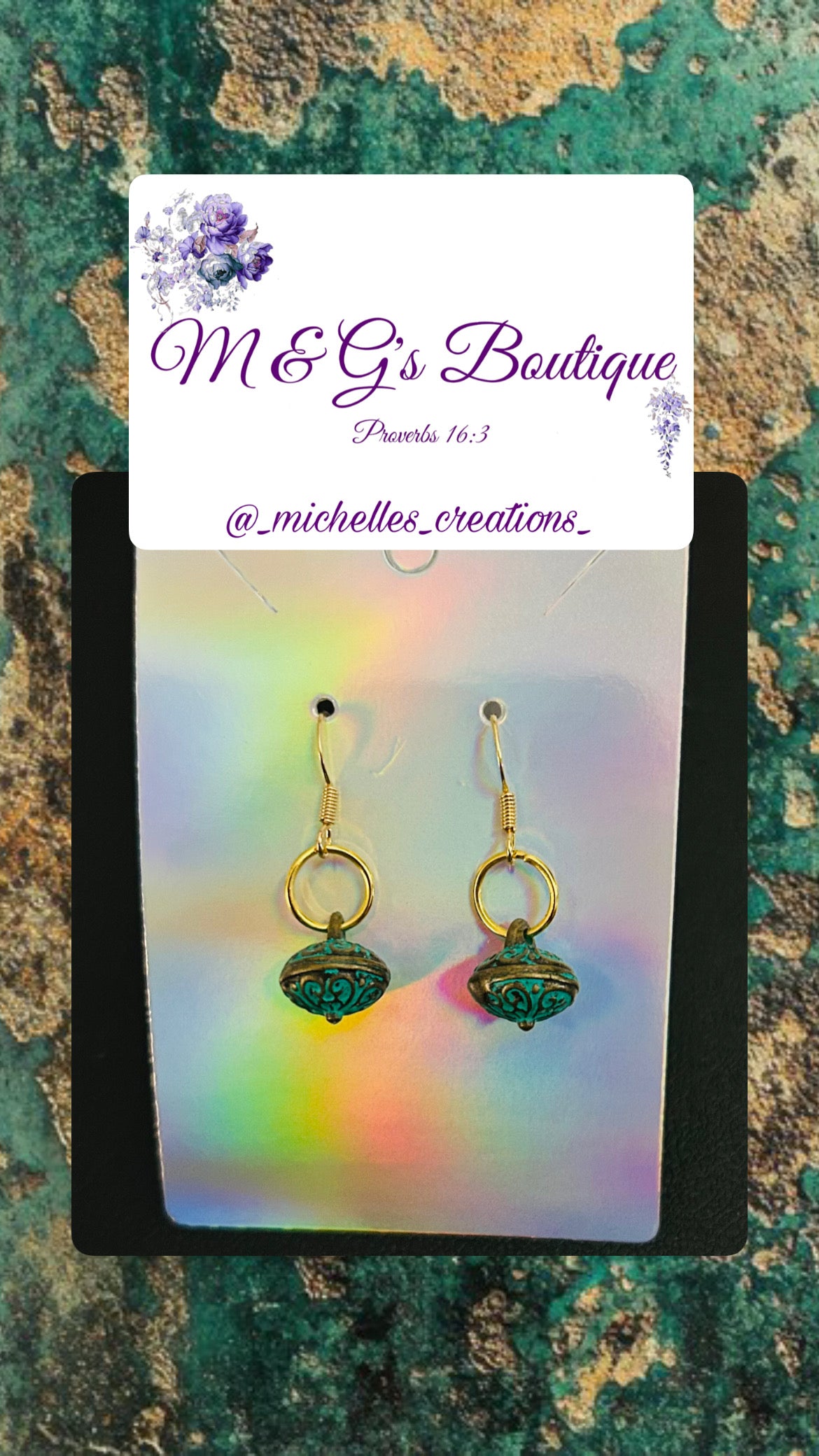 Cutie Creations of the Month: March- Vernal Verdigris Charm Earrings