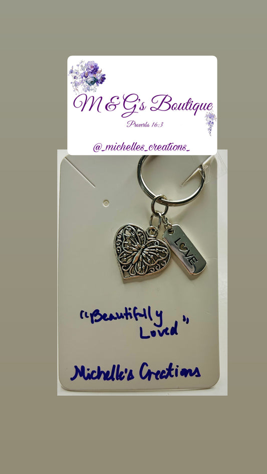 Cutie Creation “Beautifully Loved” Charm Keychain