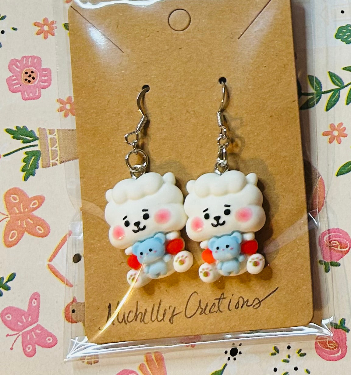 Cutie Creation BT21 K-Pop Character Charm Earrings BTS