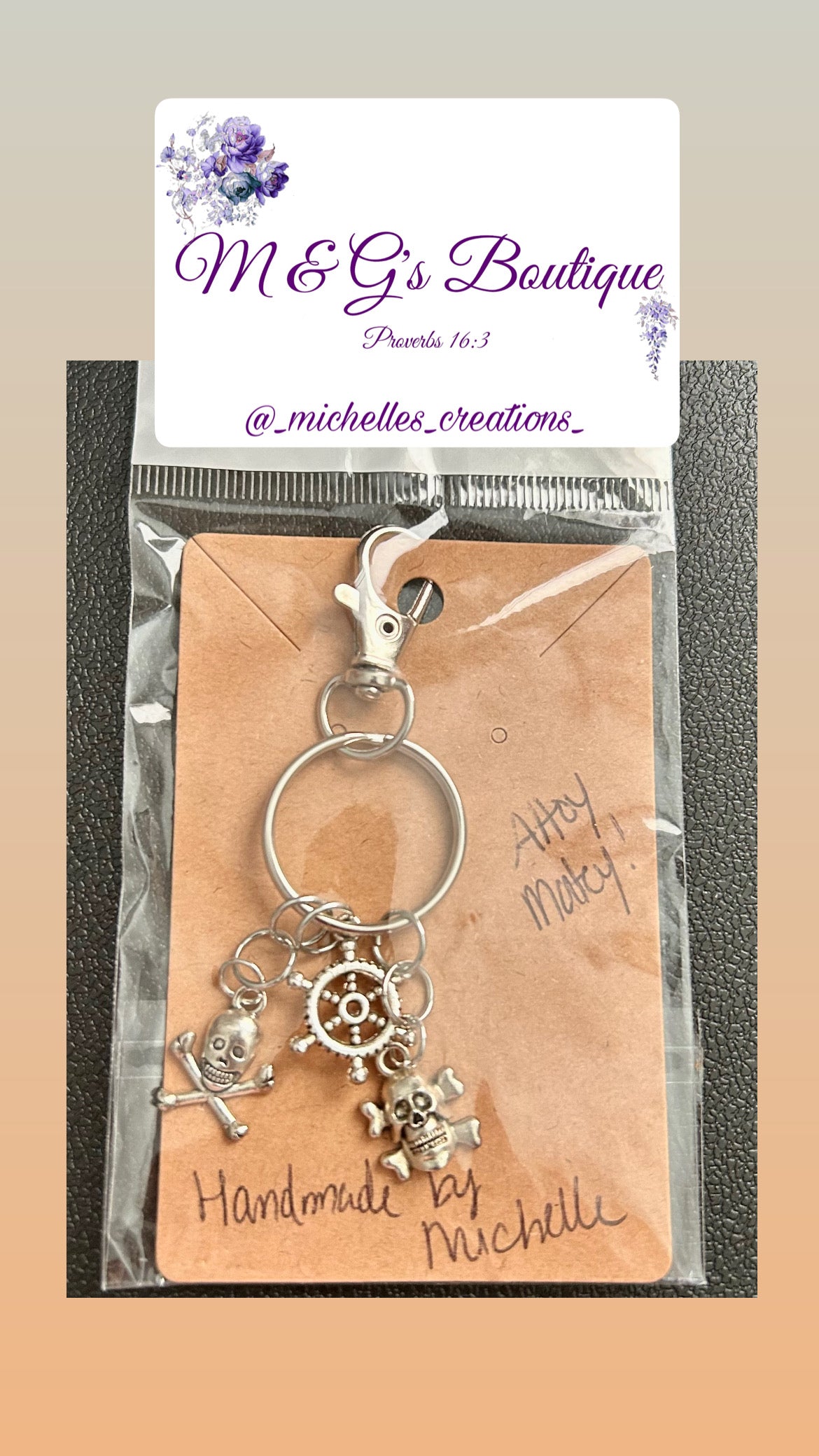 Cutie Creation “Ahoy Matey” Charm Keychain