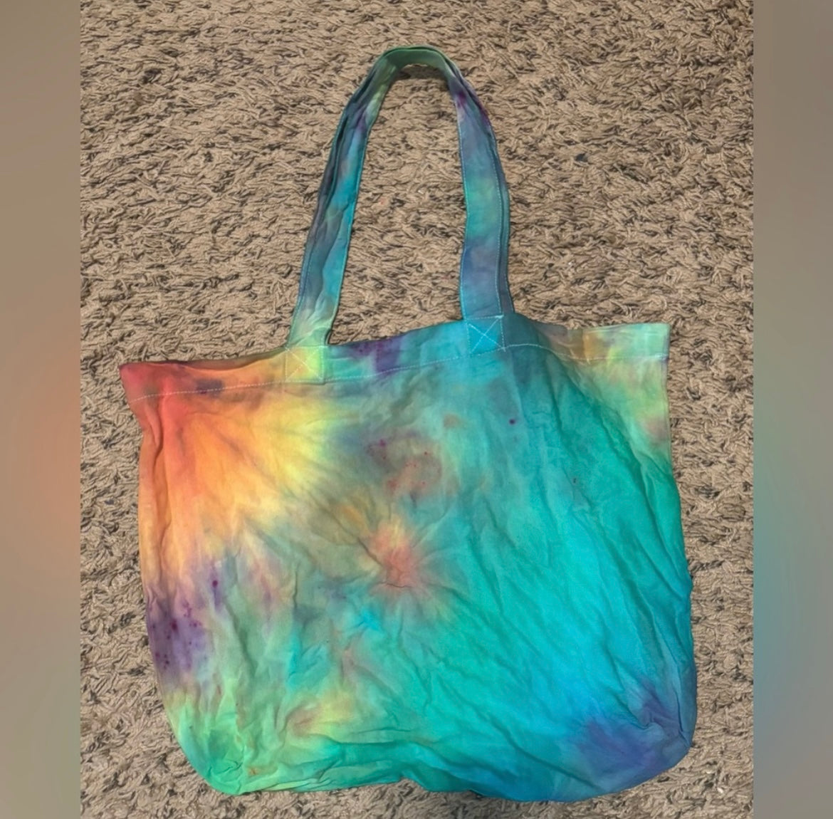 Handmade Tie Dye Tote Bag
“Burst and Shadows”