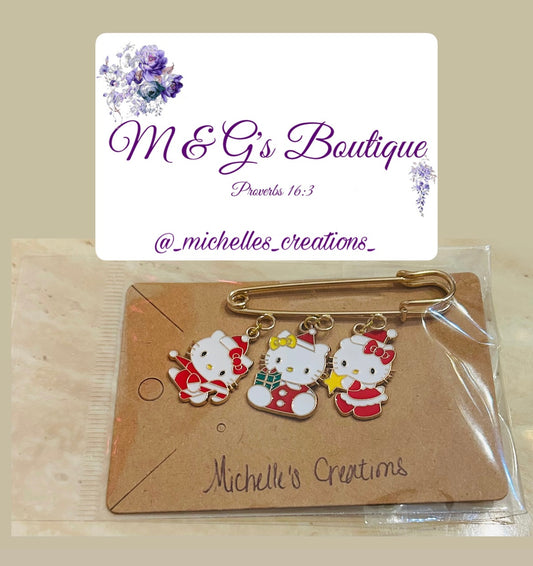 Christmas Cutie Creation Hello Kitty Brooch Pin