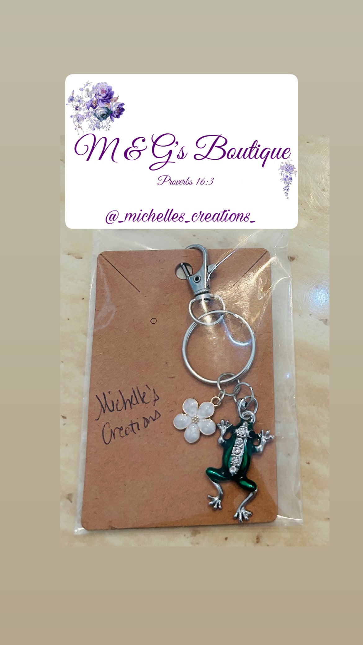 Cutie Creation Froggy Flower Keychain