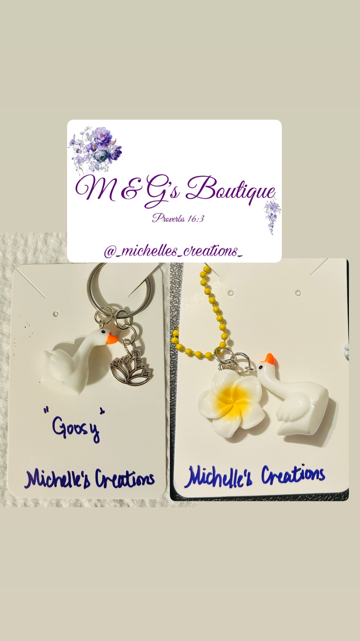 Cutie Creations Geese Keychains