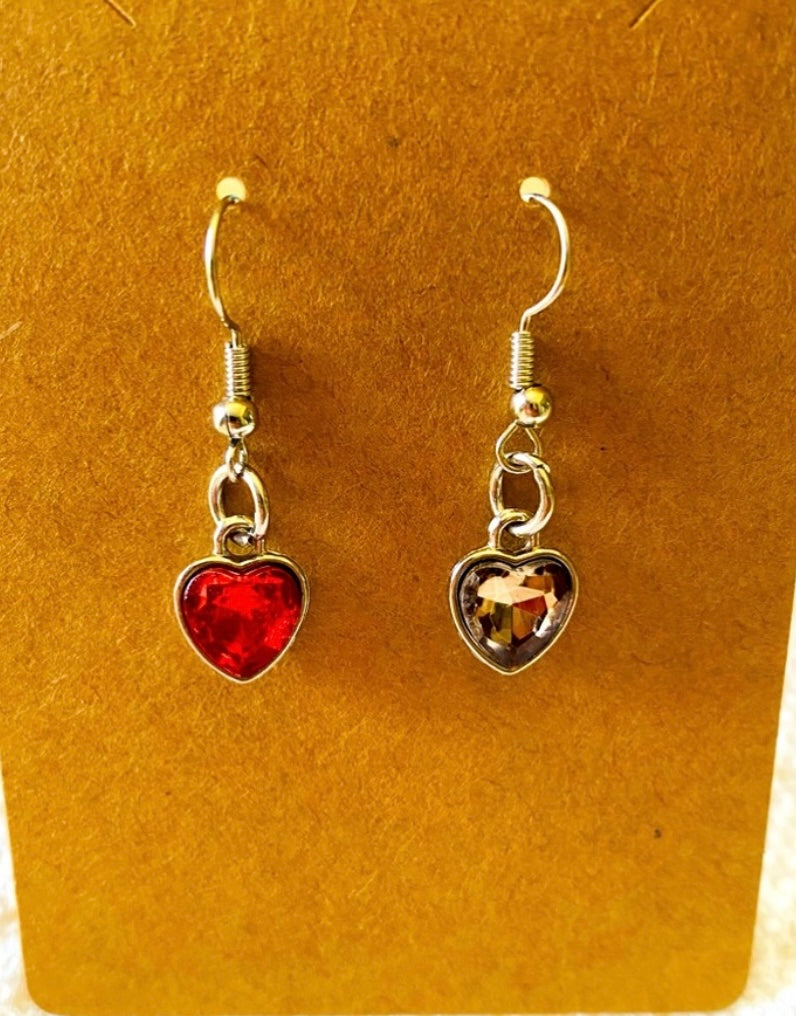 Handmade Mini Mix Match Heart Drop Fashion Earrings Various Colors