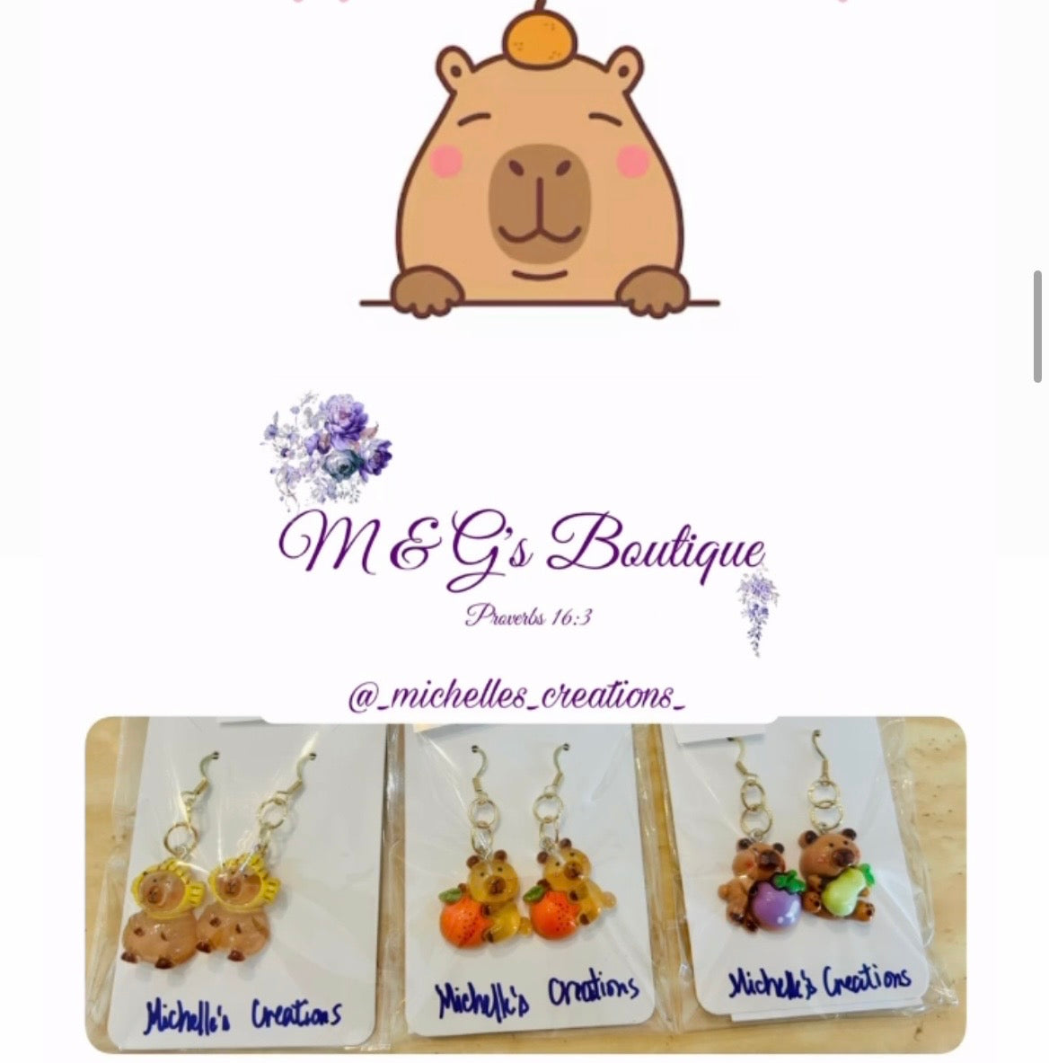 Cutie Creation Capybara Collection Earrings