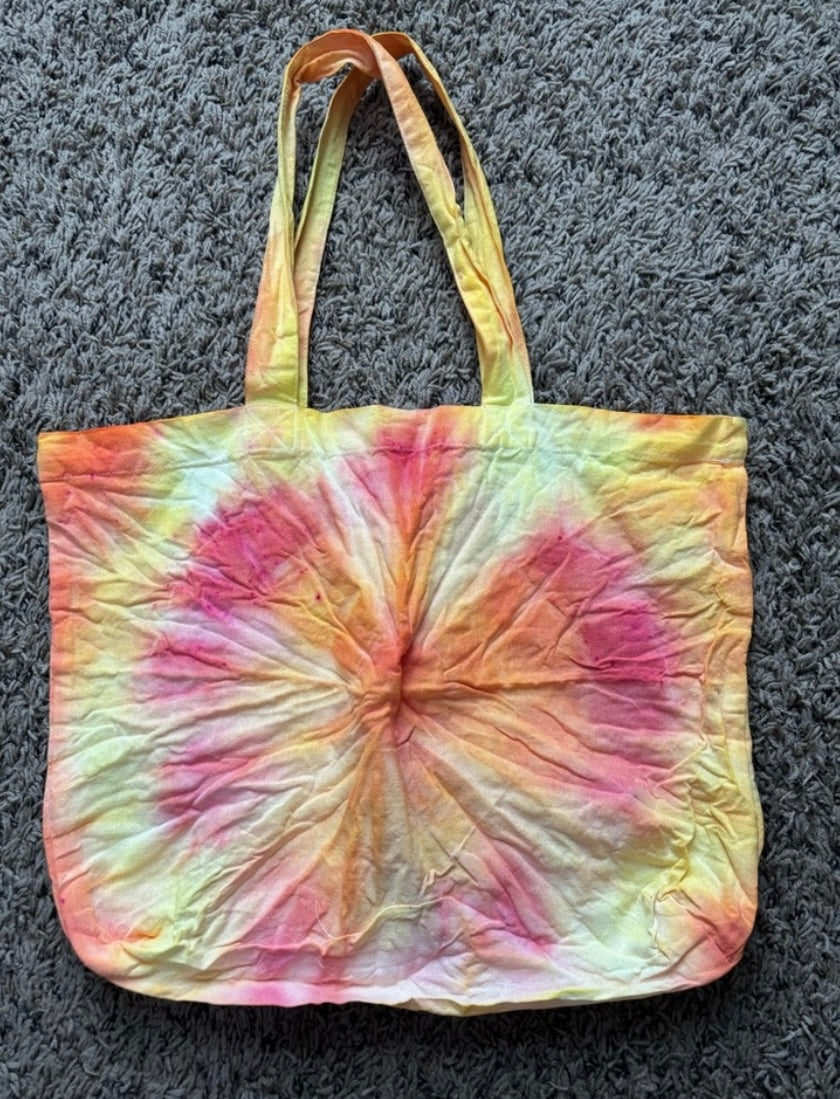 Handmade Tie Dye Tote Bag
“Summer Sunburst”