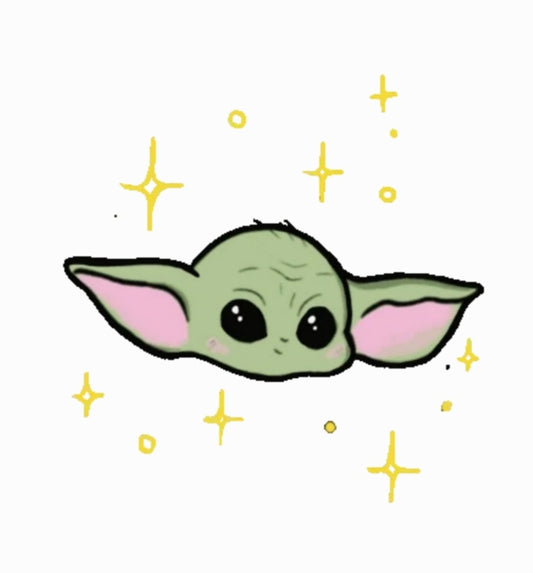 Sticker Grogu Baby Yoda Cute Designs 3x3