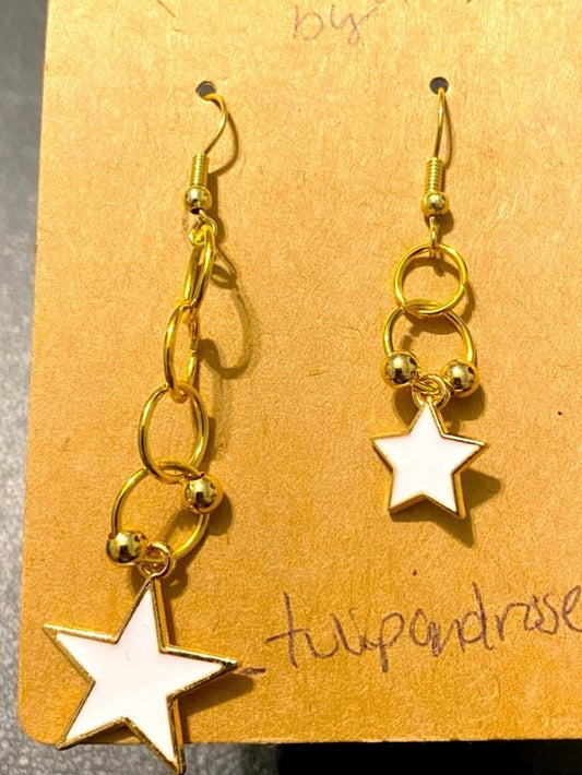 Handcrafted Mix Match Star Dangle and Drop Earrings