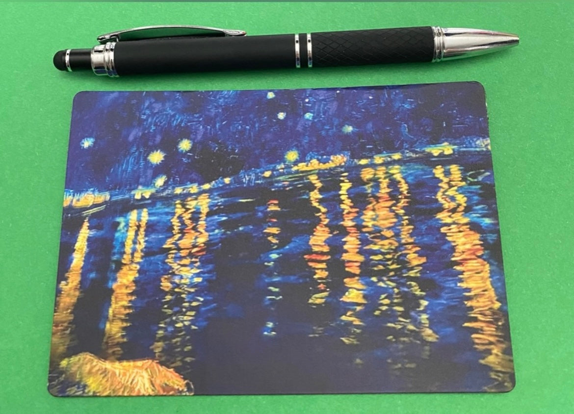 Original Photography 3x5 magnet of "Van Gogh’s Illusion" A photograph I took from Van Gogh’s painting projected onto the wall.