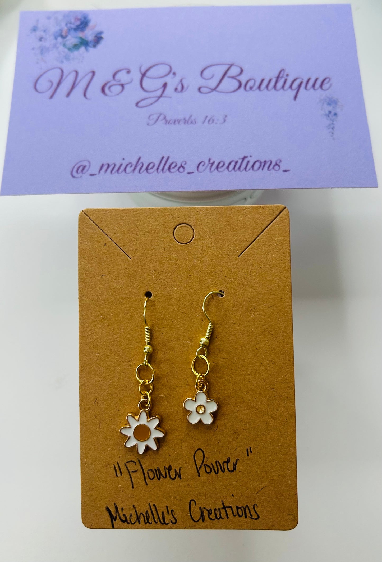 Handmade Mix Match “Flower Power” Floral Drop Earrings