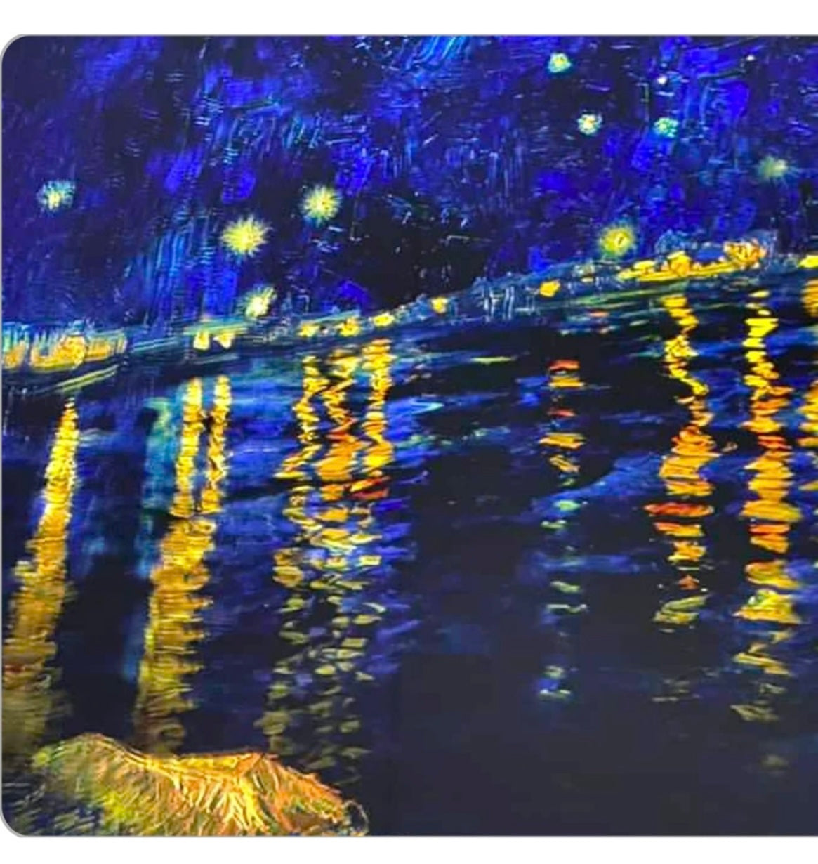 Original Photography 3x5 magnet of "Van Gogh’s Illusion" A photograph I took from Van Gogh’s painting projected onto the wall.